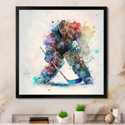 Hockey Goalie During The Hockey Game II - Sport Hockey Wall Art