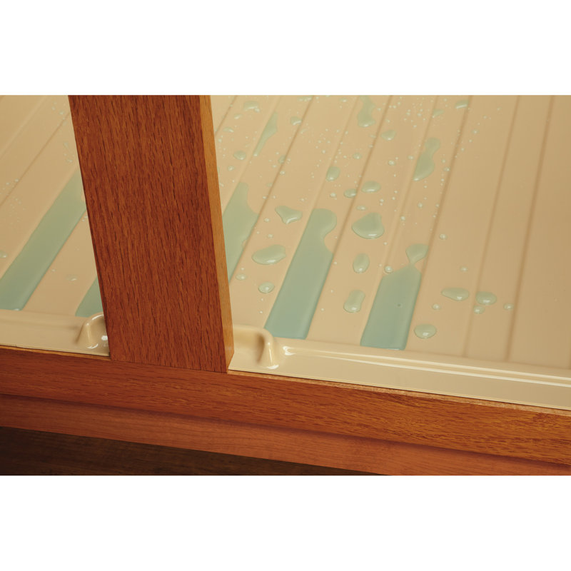 Plateau d'égouttement Almond Polymer, Amande, H 0,75 po x l 34,5 po x p 23,25 po