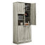 Armoire de rangement polyvalente avec tablettes réglables, panier rabattable et armoires fermées. Pour la salle de bain, la chambre à coucher, le bureau. Matériau, poignées en alliage d'aluminium, grande capacité de 80 lb avec panier