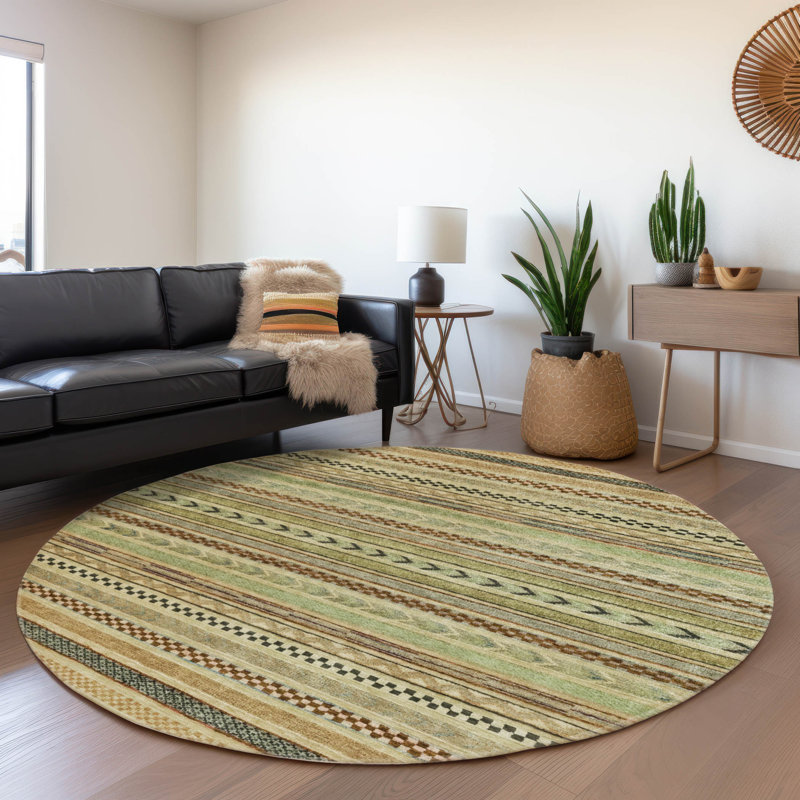 Tapis intérieur / extérieur beige lavable Luthyra - LOOMlan, 2 pi 6 po x 3 pi 10 po
