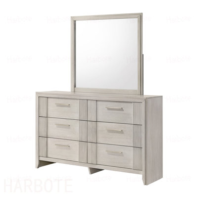 6-Drawer Storage Dresser Mist   Wooden Furniture