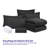 8 Piece Quilted Solid Stripe Comforter, Sheet Set And Mattress Protector Bedding Bundle, Full-122547337-122547339