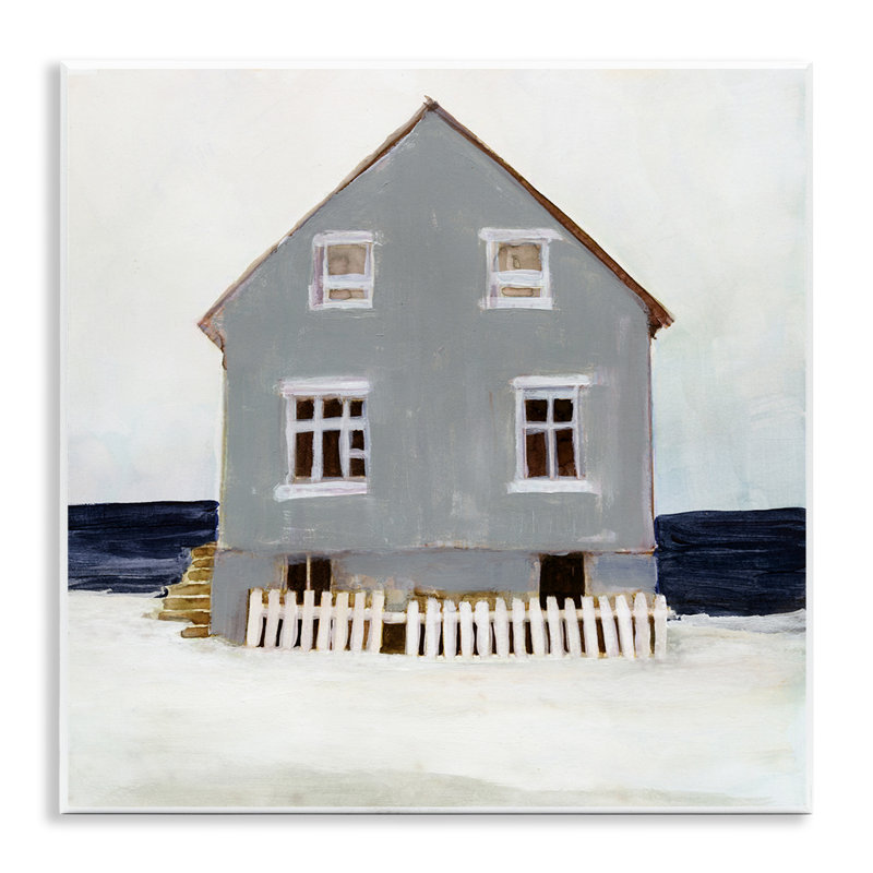 Rosalind Wheeler Winter Beach House Landscape Cool Coast Line | Wayfair