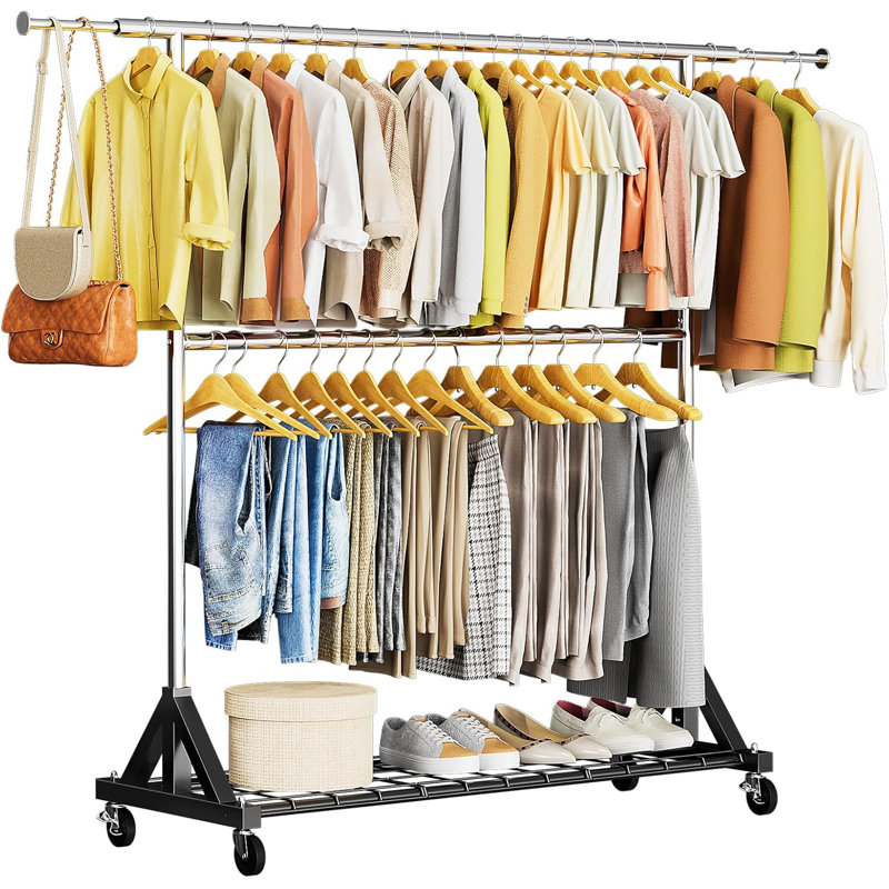 Portant à vêtements robuste 64 à 73 po réglable