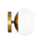 Vibi Single Light Glass Steel Dimmable Flush Mounted Sconce-828153676