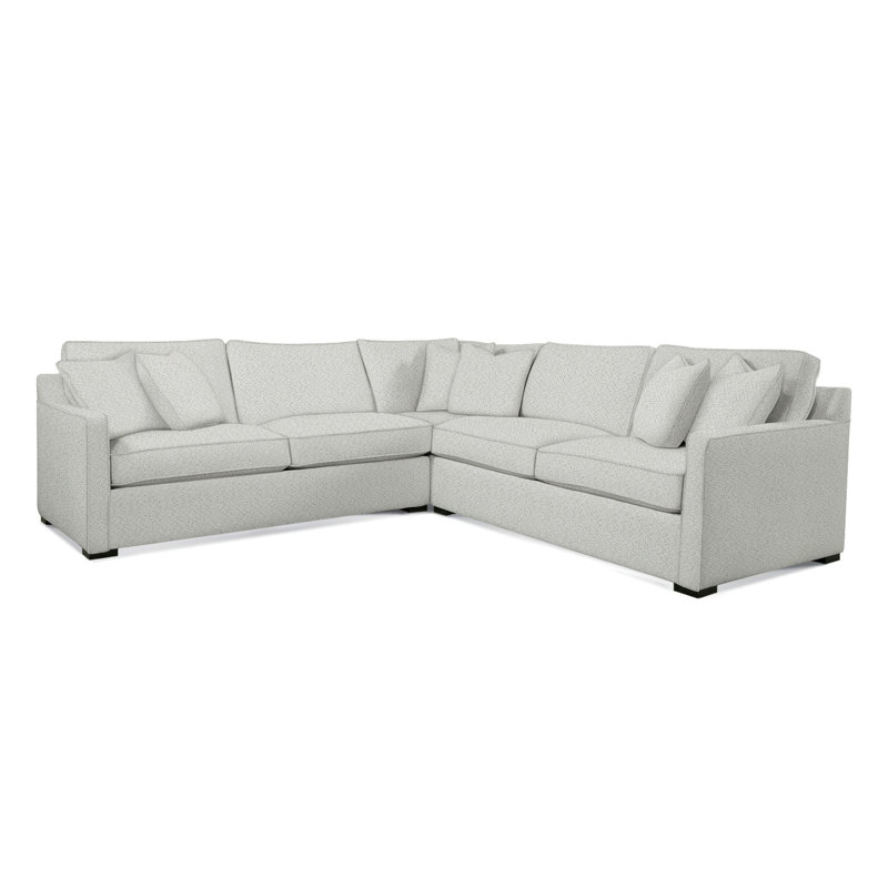 Brentwood Sectional, Green and Blue Stripe; 0252-54, Black