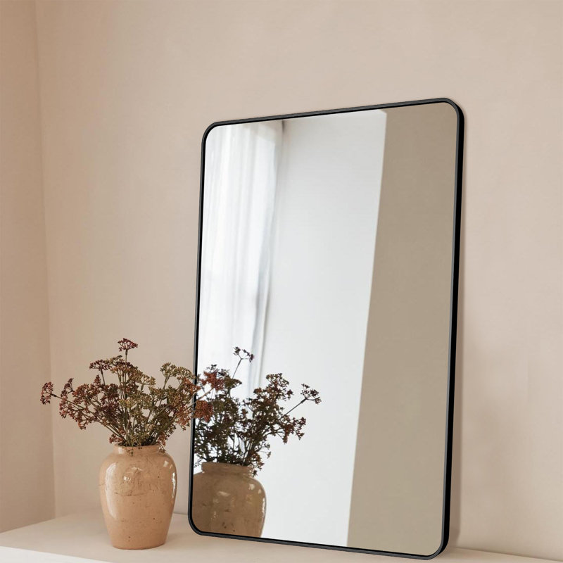Miroir de salle de bain mural Chassin (horizontal / vertical), Noir, H 24 po x l 36 po
