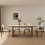 71" Mid Century Dining Table Set With 6 Dining Chairs, Retangular Kitchen Table With Sintered Stone Table Top