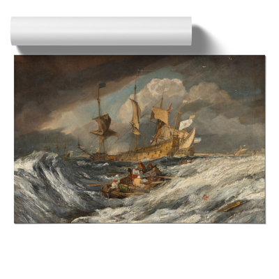 Boats Carrying Out Anchors by Joseph Mallord William Turner - Frameless Print