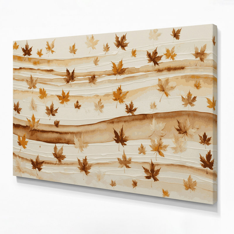 Toile horizontale rayée horizontale érable crème beige, H 8 po x l 10 po