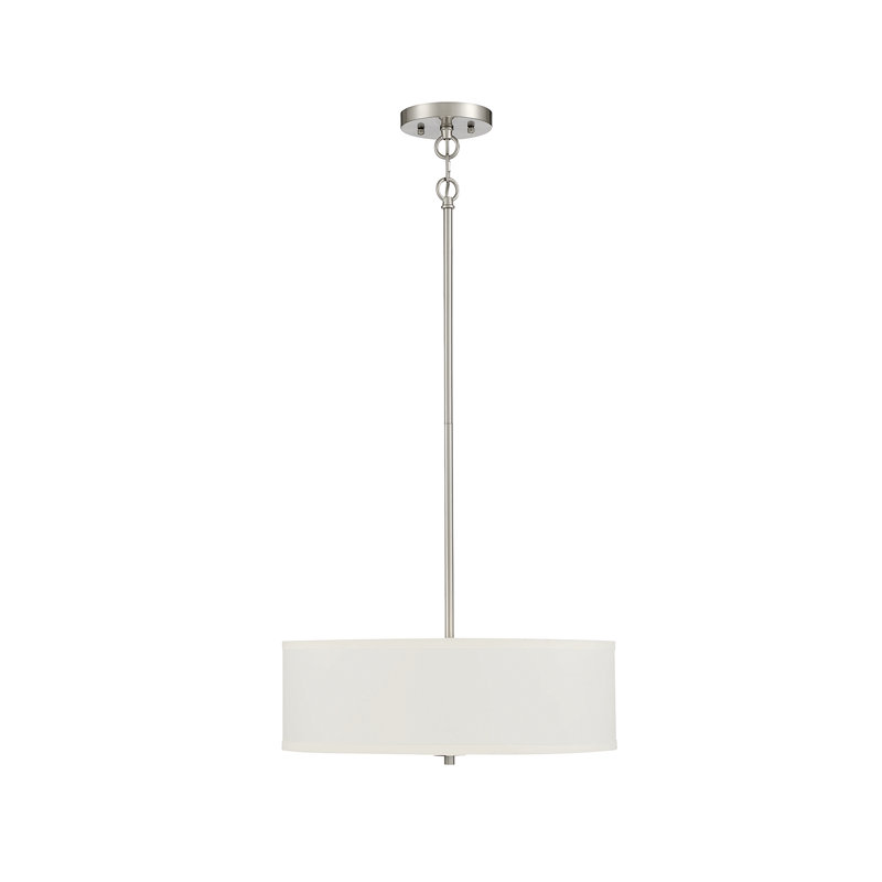 Luminaire en nickel brossé 3 lumières Meridian Millom, Nickel brossé