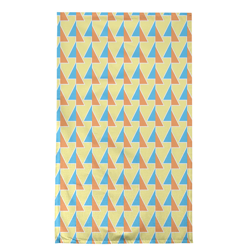 Torchon à flèches, Orange/bleu/jaune, Polyester sergé