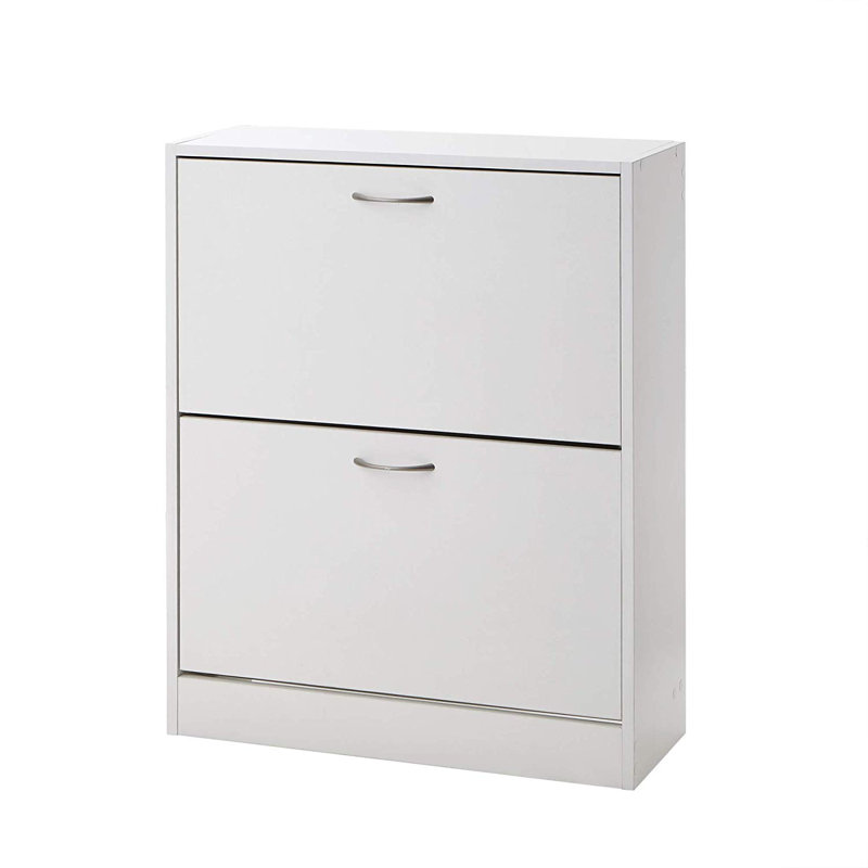 Armoire de rangement pour chaussures à double porte 12 paires Yak About It, Blanc