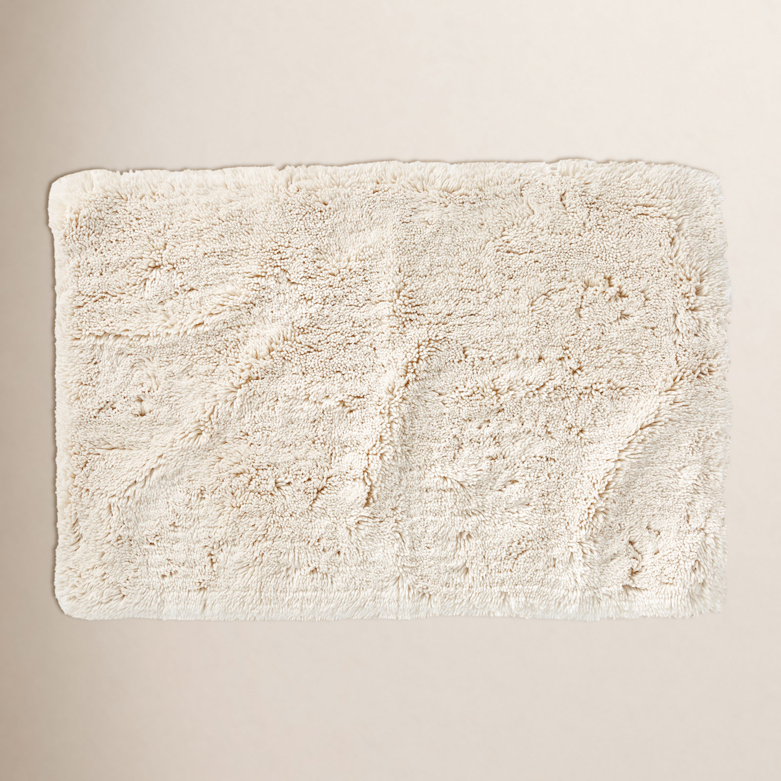 Shag Organic Bath Rug, Undyed, 36" L x 24" W