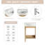 Meuble-lavabo simple 15,97 po avec plateau en résine Leese