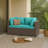 Kalinowski Premium Outdoor Loveseat With Adjustable Feet, Splash-Proof Cushions & Secure Seat Clips-109306386
