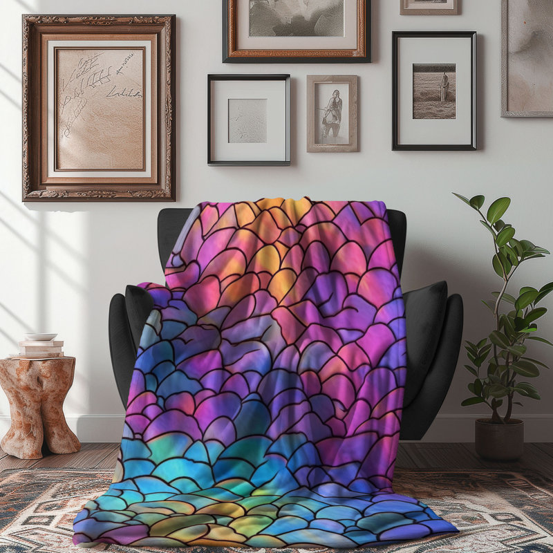 Kaleidoscope Scales - 1 pièce Sherpa Premium, Grand lit