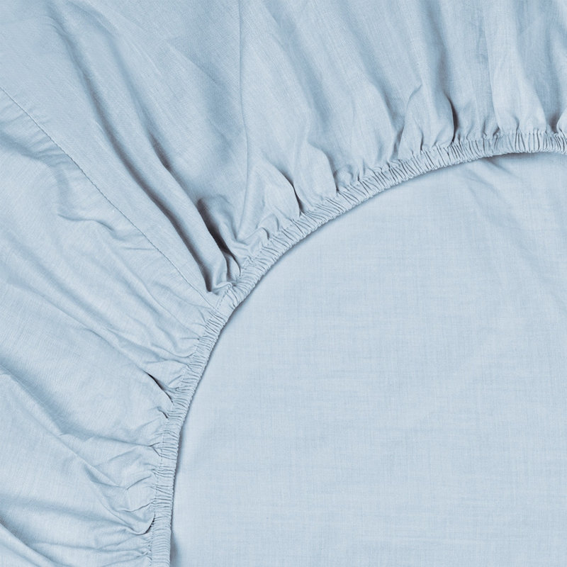 Stripes Dusty Blue King Duvet Set 200TC, King Sheet Set with 2 Pillowcases, Dusty Blue