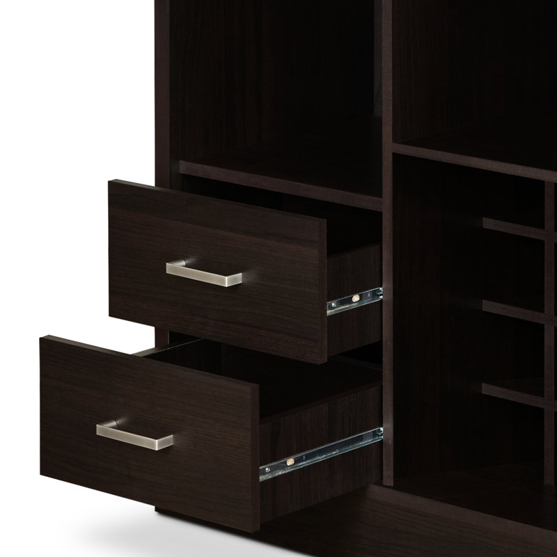 Armoire à vin Finish avec support en verre - Étagère de rangement pratique pour organiser votre collection sans effort
