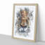 Stare of the Tiger in Abstract - Picture Frame Painting Print-55729792-55729791