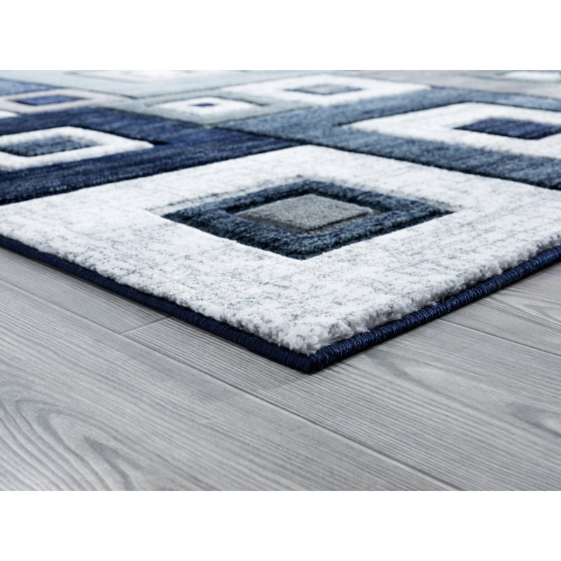 Zabala Geometric Indoor Rug, Round 7'10" x 7'10"