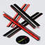 4x 300 mm Black Acrylic Flexible Hinges, Self-Adhesive, No Glue Required