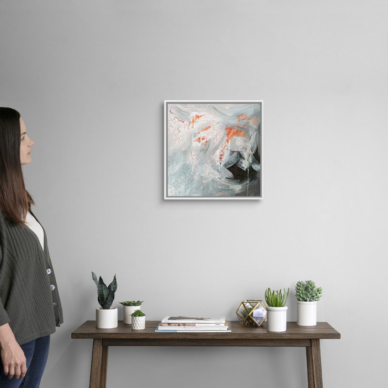 « Beyond the pâle » par Tyson Estes, reproduction d’art sur toile, H 18 po x l 18 po x P 1,75 po, Cadre flottant blanc