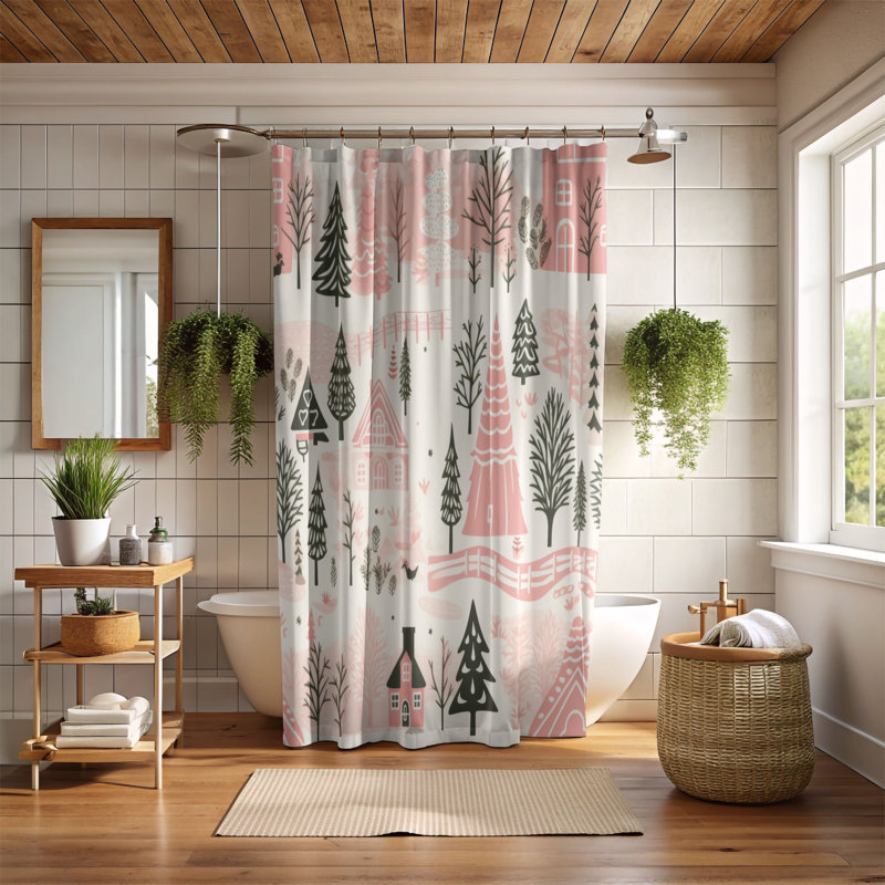 Rideau de douche Winter Spot - Premium, H 74 po x l 71 po