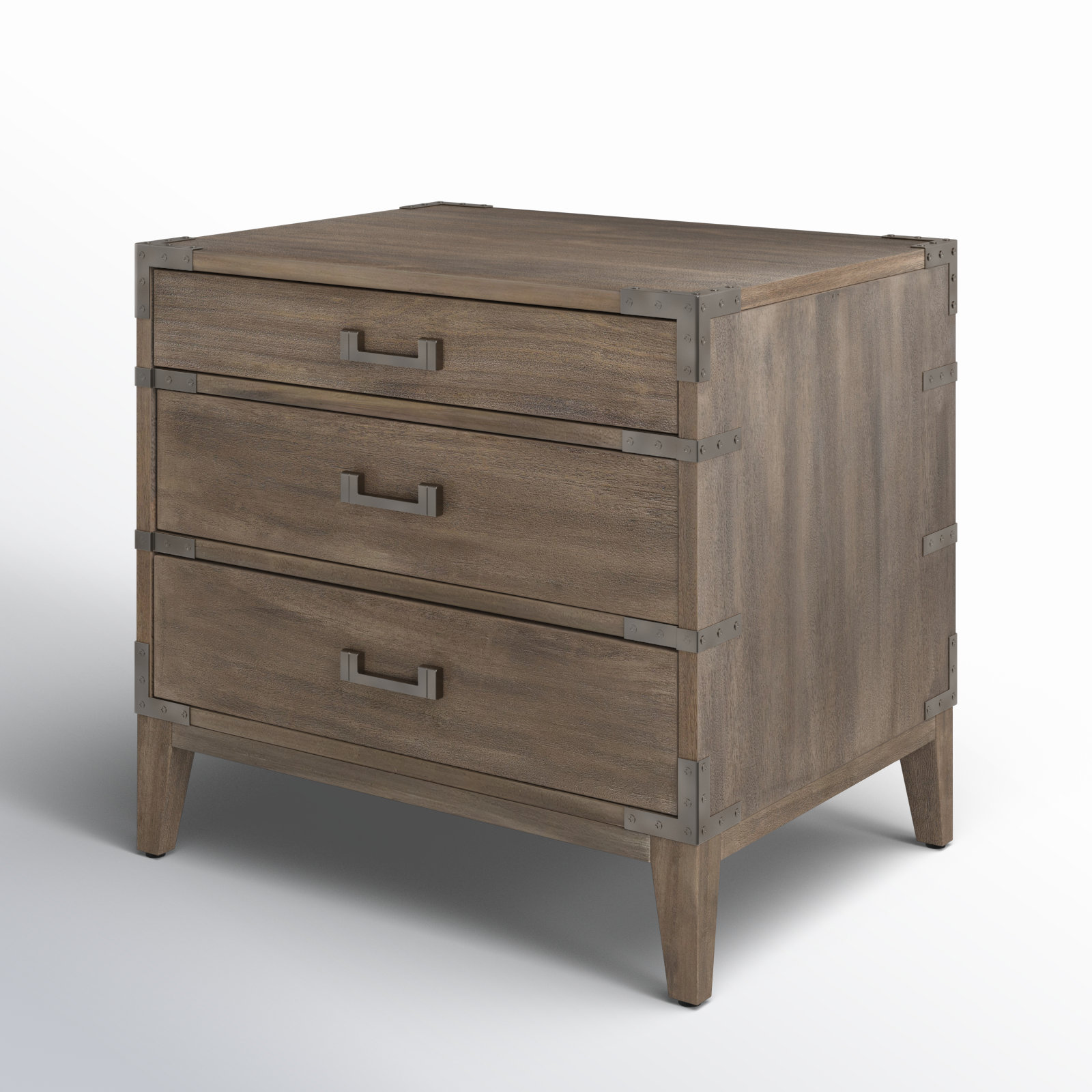 Lauretta 3 - Drawer 26" Nightstand, Ash Brown