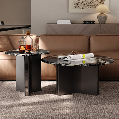 Ensemble de tables basses en marbre Luxury-Style