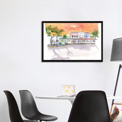 Shops on Duval St Key West Fl 1 Piece Painting on Canvas