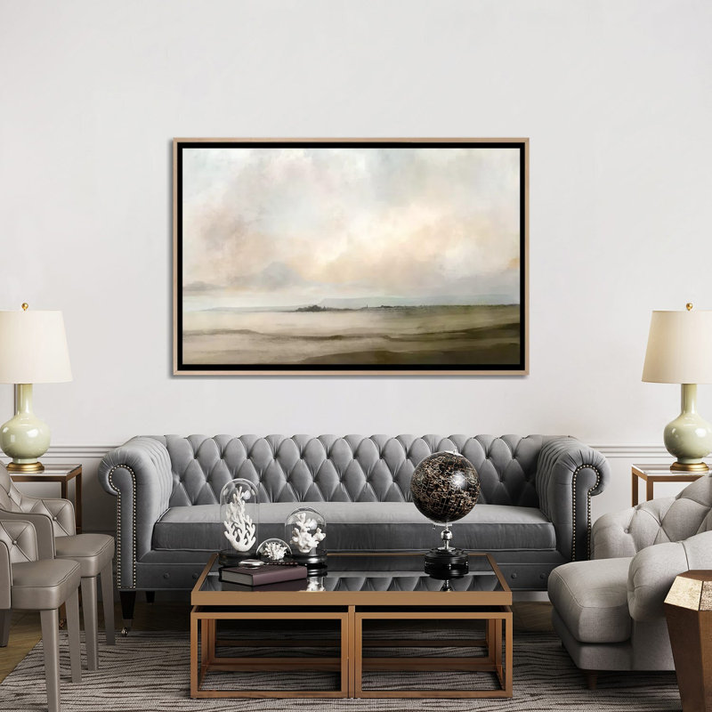 Print on Canvas, 45.72 cm H x 66.04 cm W x 4.445 cm D, Oak Floater Framed
