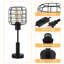 Lampe de table Style, abat-jour sphérique en grillage noir