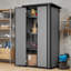 Tall Resin Outdoor Storage Cabinet Waterproof With Adjustable Shelves