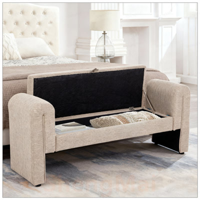 Banc de rangement polyvalent en velours de 60 pouces, idéal pour les chambres à coucher, les salons et les entrées, combinant confort et rangement dissimulé.