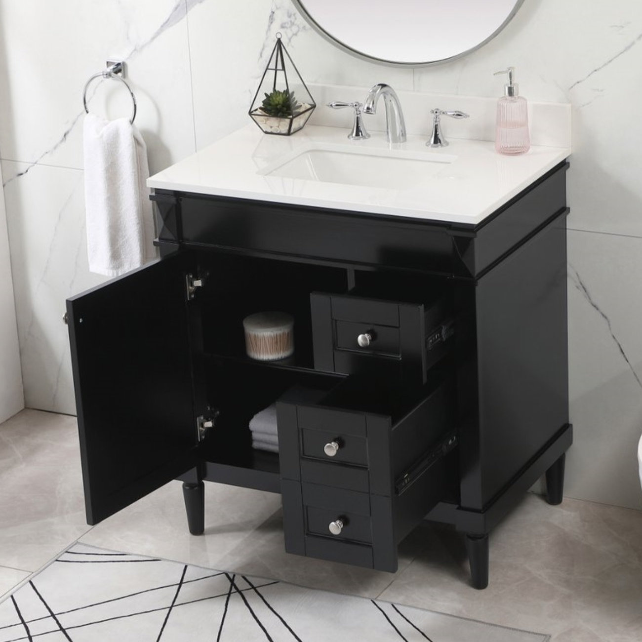Readington 32'' Single Bathroom Vanity, Black