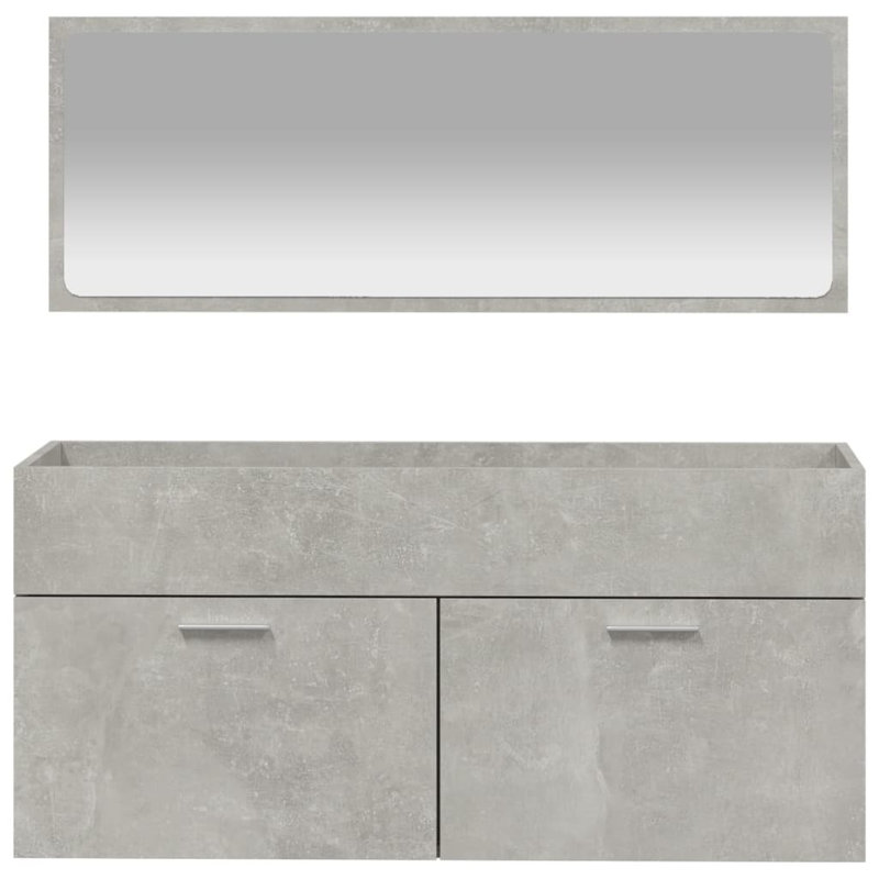 Kolling Freestanding Bathroom Cabinet, Concrete Grey