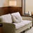 Light Retro Fabric Straight Sofa