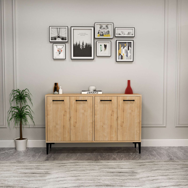 Console moderne, chêne saphir, 47,2 po x 29,5 po x 11,6 po | 100% panneau de particules enduit de mélamine, épaisseur: 0,7 pouce | Design élégant pour le salon et le vestibule, mobilier de maison durable et élégant