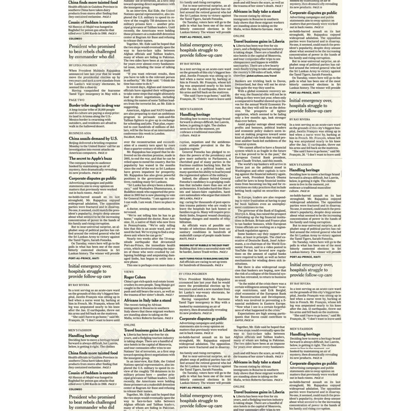 " Newspaper " Print