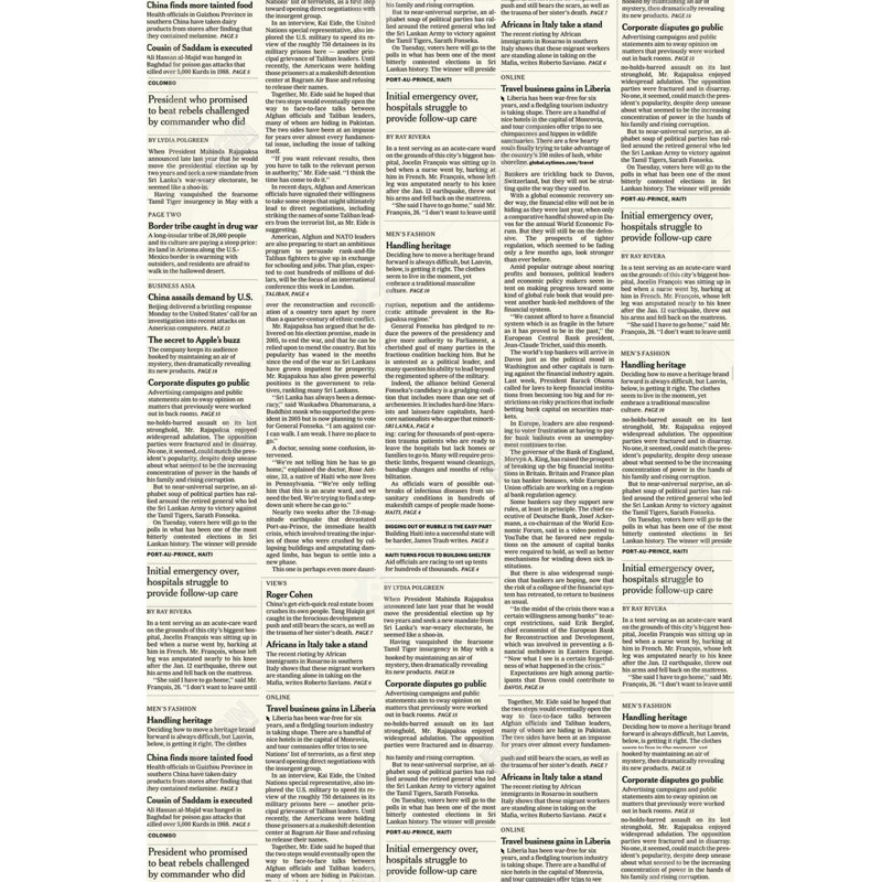 " Newspaper "