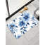 Tapis de bain à imprimé floral bleu 36 x 24
