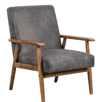 25.38'' Wide Wood Frame Armchair