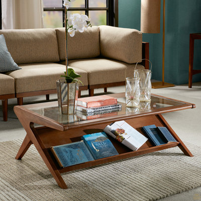 Table basse avec verre trempé