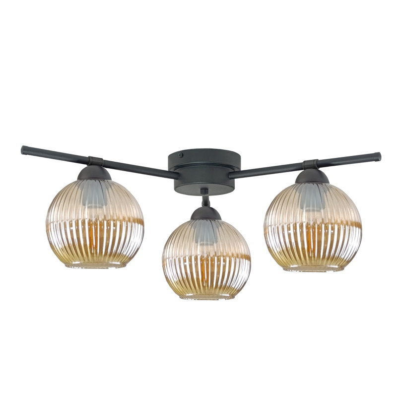 Albedo 3-light Flush Mount, Brown