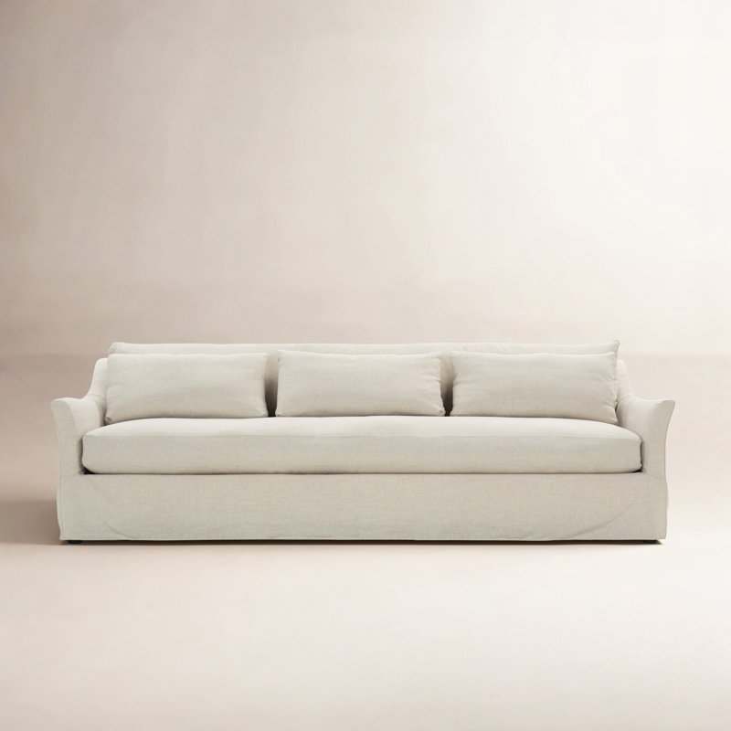 Moreau Slip Sofa, 35"H x 85"W x 41"D, Cream