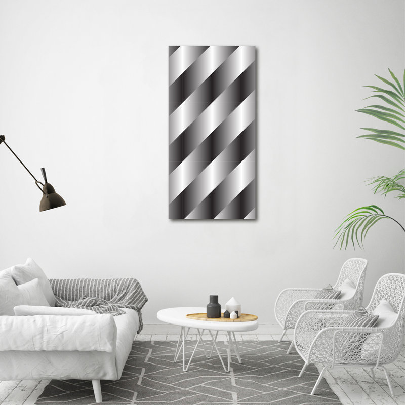 Astika Abstraction Stripes - Wrapped Canvas Print