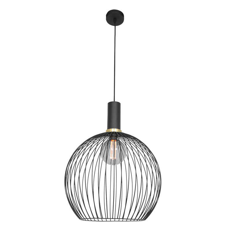 Audrina 1 - Light Black Sphere Pendant, 170cm H x 42cm W x 42cm D