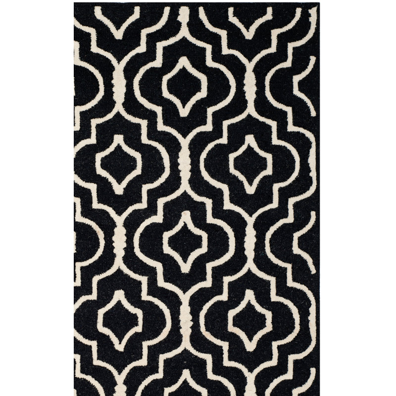Cannen Hand Tufted Wool Geometric Rug, Runner 2'6" x 6'