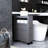 Bathroom Storage Cabinet With Rolling Feature In Gray For Towel -